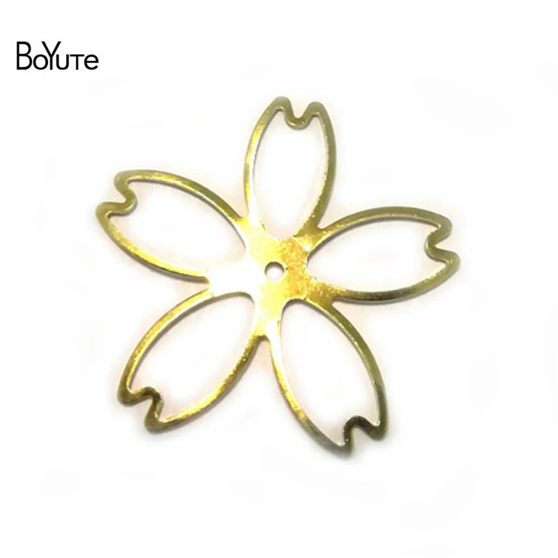 BoYuTe 100 шт. из металла Медь цветок штамповки пластины ручной Diy Jewelry аксессуары Запчасти