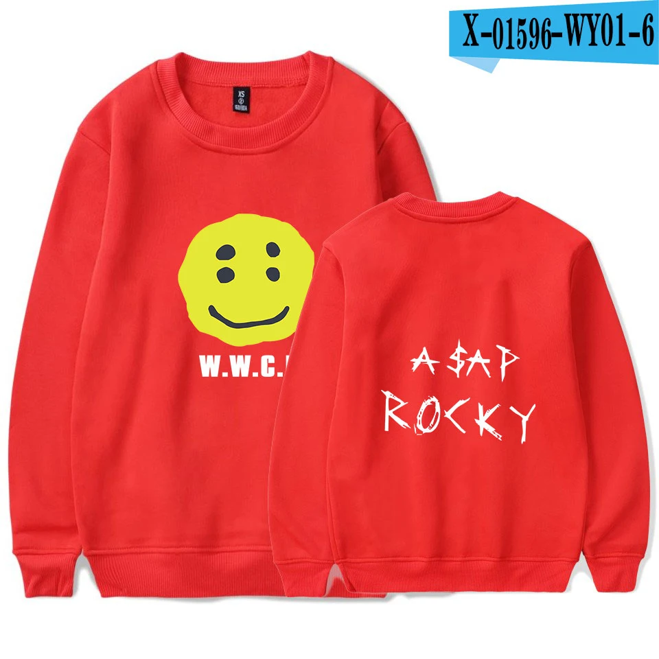 ASAP ROCKY толстовки осенние модные толстовки Большие размеры, для мужчин теплое флисовое пальто мужские брендовые хип хоп оптом - Цвет: red