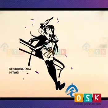 

Battlefield of the original black instrument wall stickers Yu Chuan wing fake words original Miss long black straight school mod
