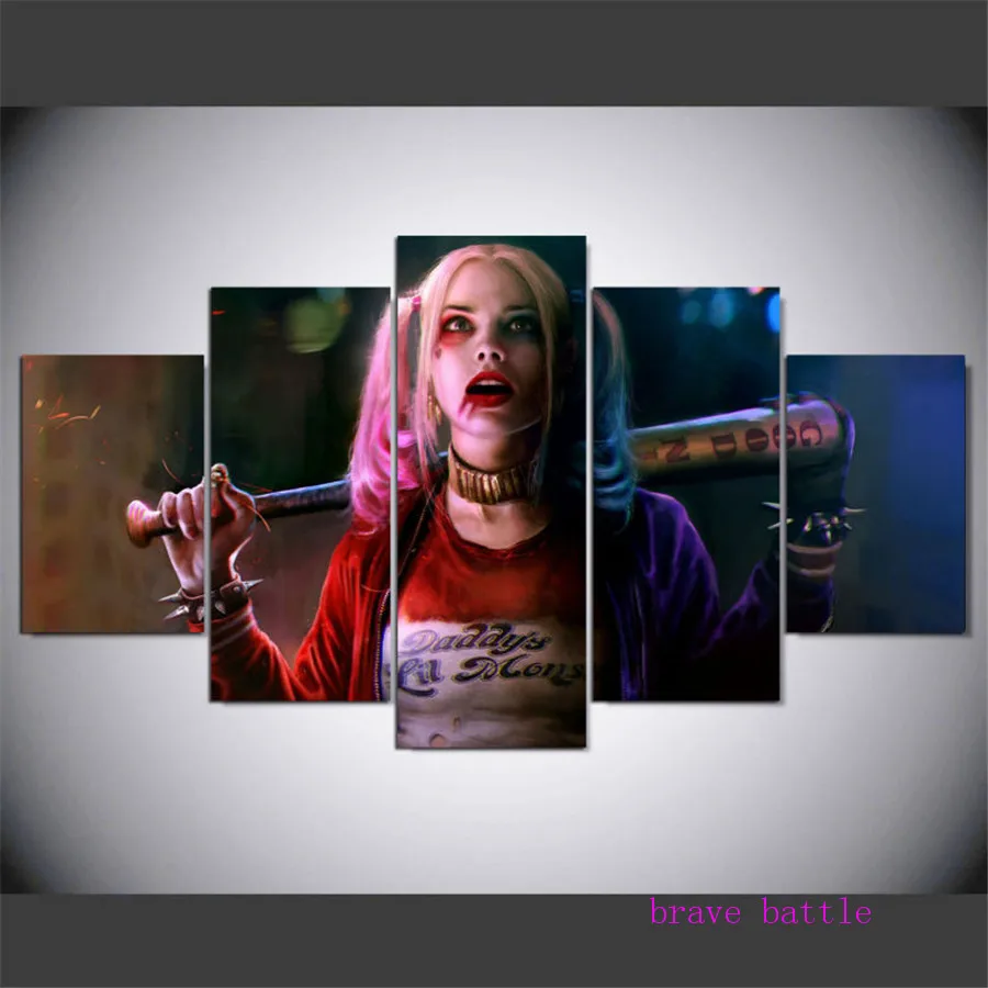 Harley Quinn Justice League 5 шт. холст картина печать гостиная домашний декор Современное