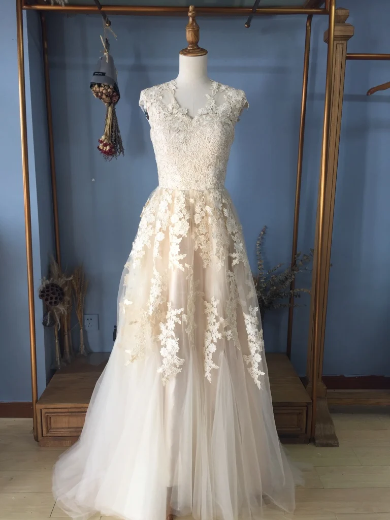 

Lace Formal Pregnant Photo dress Short Sleeve See Through Champagne Evening Dresses Custom Size Plus Size 2017 Evening Dress