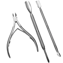 3 шт./компл. профессиональный Нержавеющая сталь маникюрные ножницы щипчики для ногтей маникюра, клипер, инструмент для обивки мебели и омертвевшая кожа, кутикулы Маникюрный Инструмент