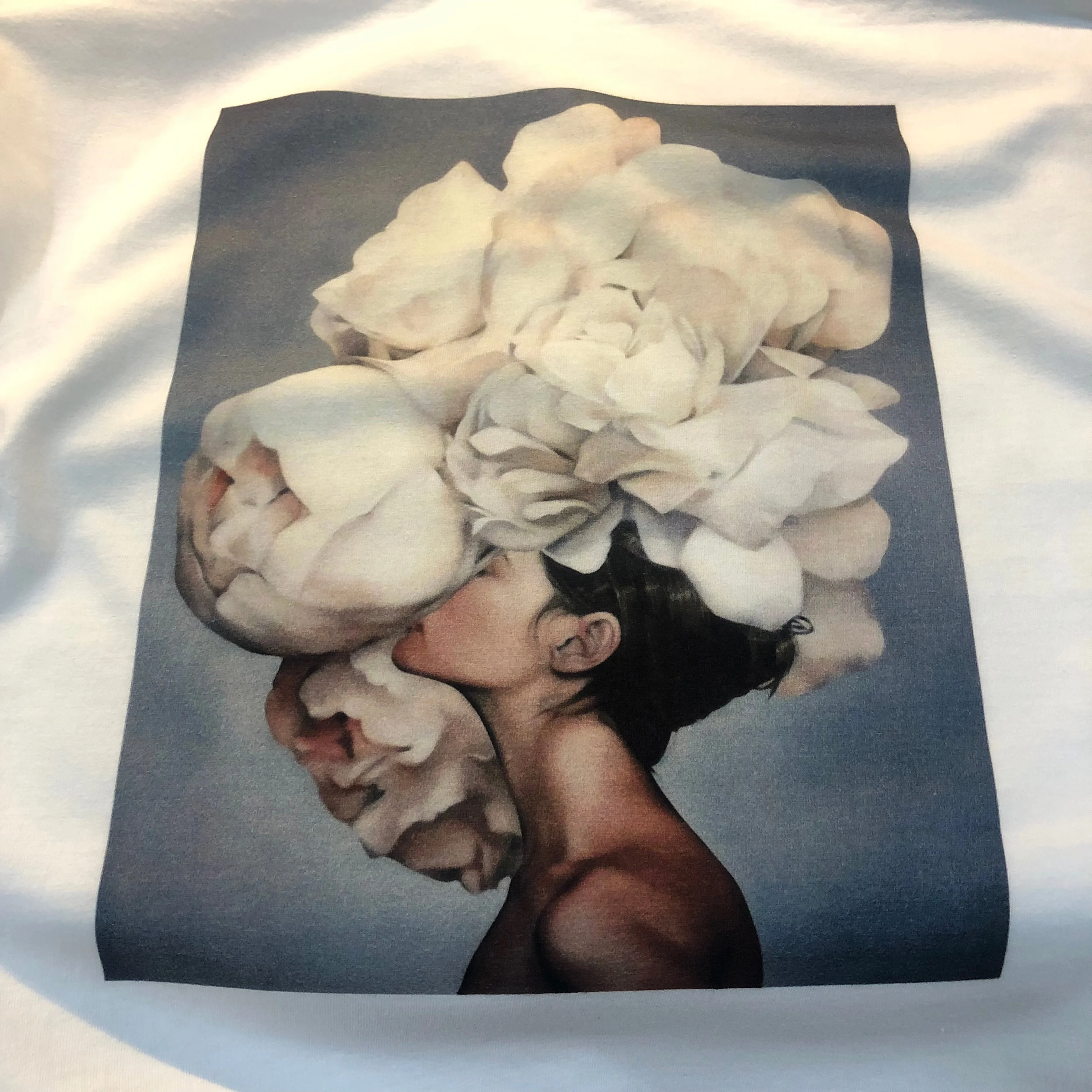 Хлопок, эстетическая футболка, сексуальный цветочный принт, Харадзюку, короткий рукав, Топы И Футболки, модная повседневная женская футболка большого размера