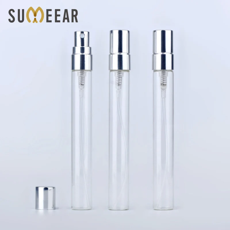 

100pieces/lot 3ml 5ml 10ml Portable Refillable Perfume Bottle With Aluminum Atomizer Spray Bottle Empty Parfum Case For Traveler