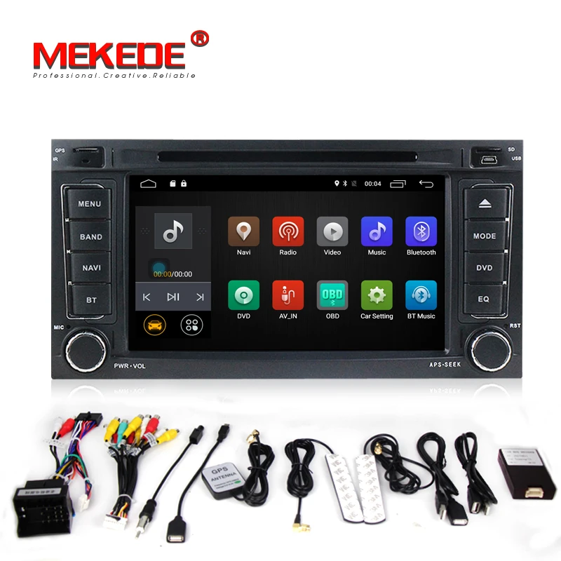 Android 7 1 4 ядра Автомобильный GPS Радио Стерео DVD для VW Touareg T5 транспортер 2004 2011 2 GB