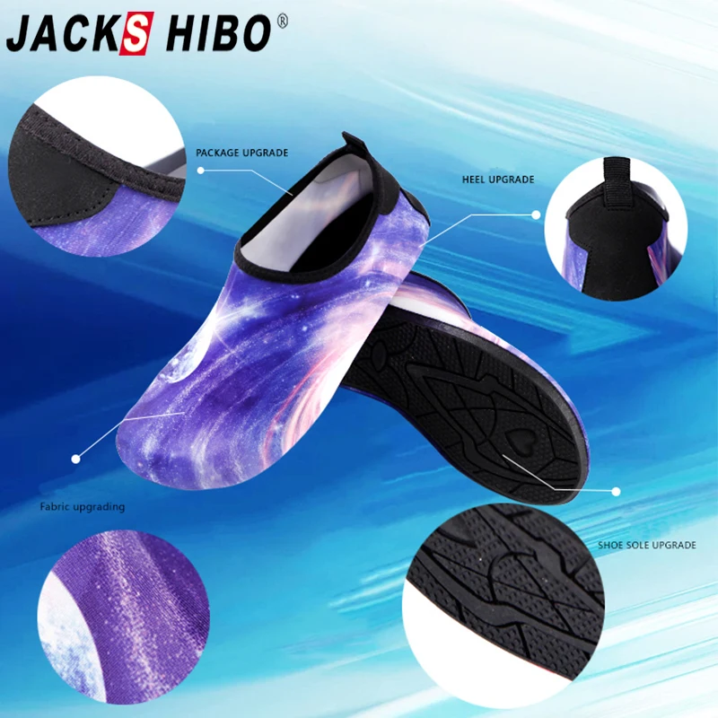 JACKSHIBO Мужская и женская летняя обувь для плавания пляжная унисекс мягкая