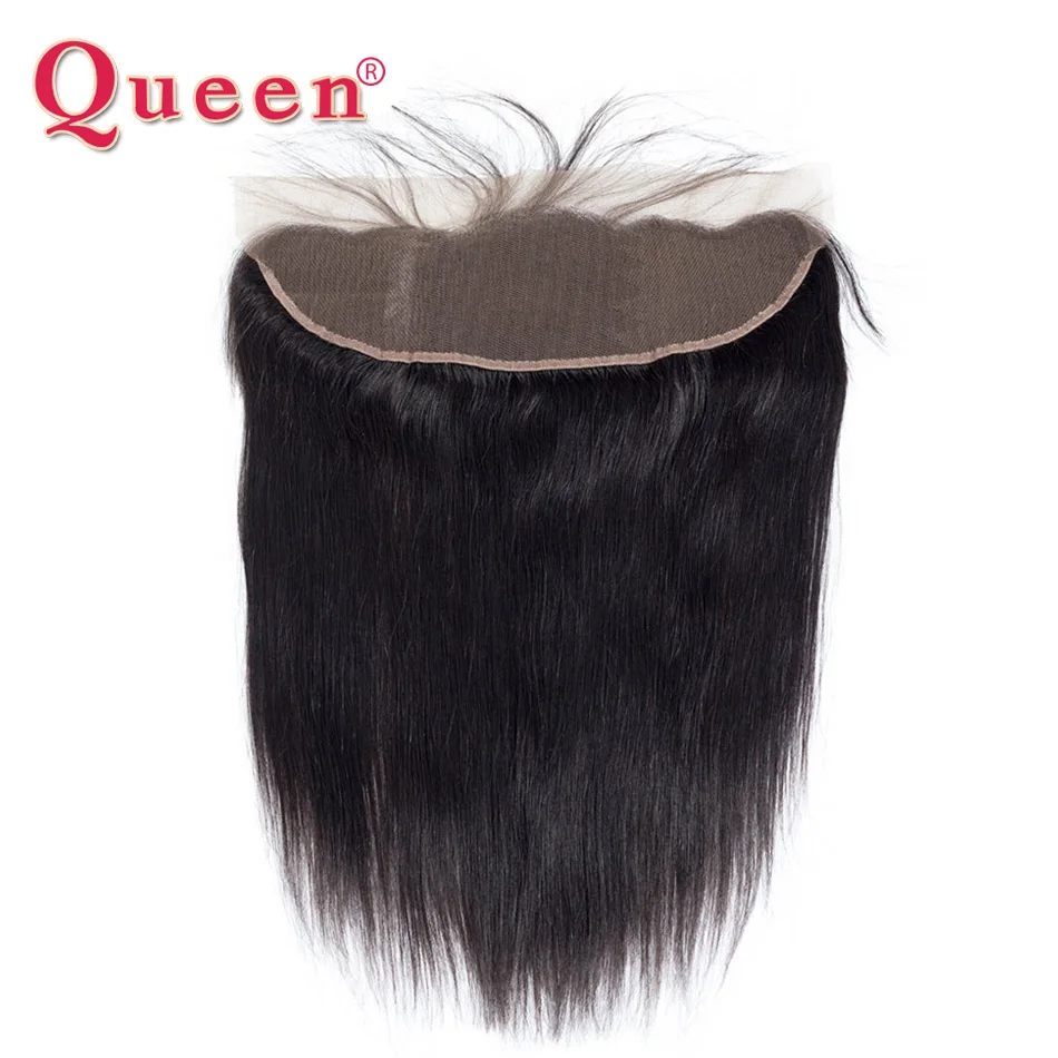 Queen hair товары бразильские прямые пучки волос плетение 13x4 кружева Фронтальная застежка с волосы младенца 100% Remy натуральные волосы застежка