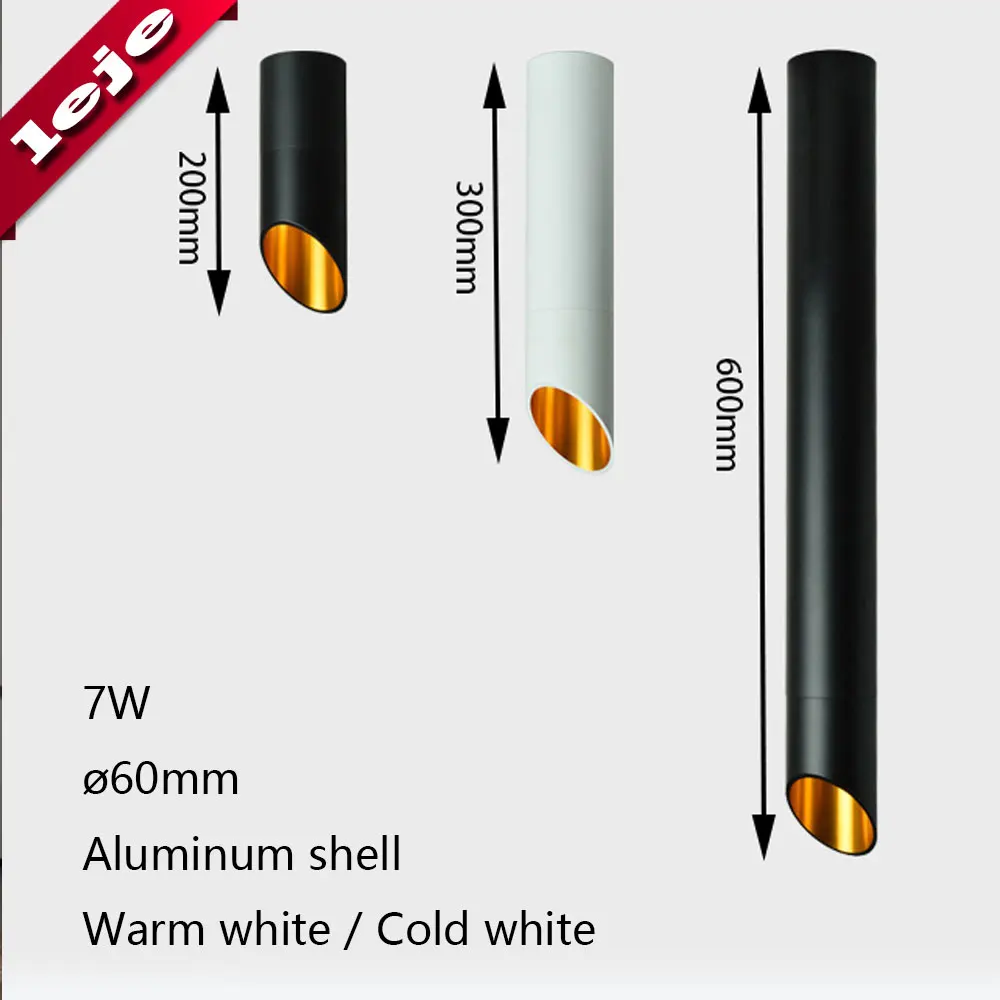 Free bulb 60mm LED Ceiling light Cord lamps GU10 7W Kitchen Company Table Pipe Tube Lamp Dining Roo - 32948025039
