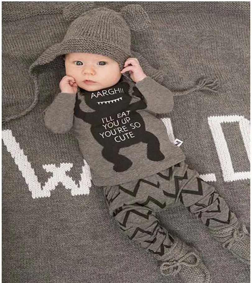 2017 New Retail! baby boy clothes set children clothing style baby bebes kids set boy with long sleeves Boys Clothes  YAA008
