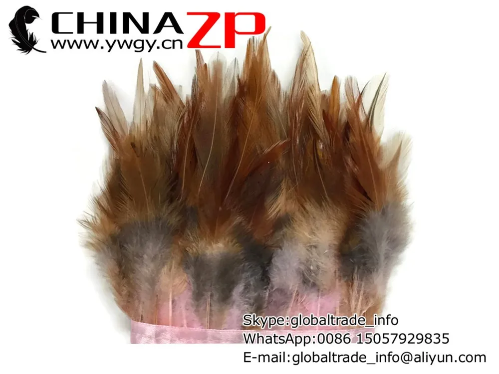 Rooster Feathers, 1 yard - DYED BABY PINK and Red Rooster Saddle Feathers Trim2