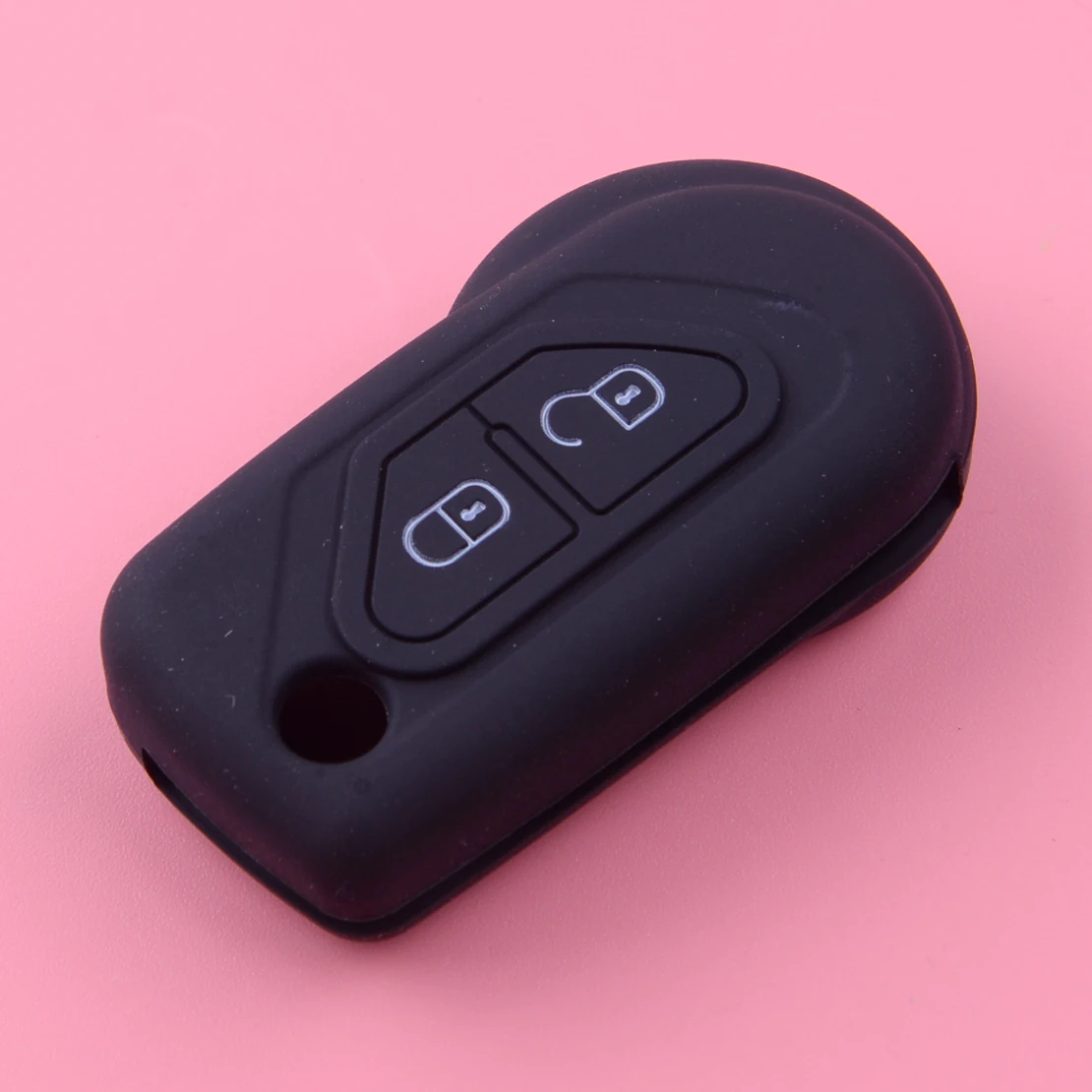 

DWCX 2 Button Silicone Car Flip Key Cover Case Fob Protector Skin Shell Fit For Citroen DS3 2009-2012 2013 2014 2015 2016