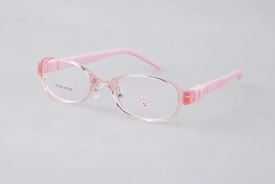 pink Гибкие студенческие очки Рамка Небьющиеся дужки съемные силиконовые TR90 гибкие детские оптические очки - Цвет оправы: pink