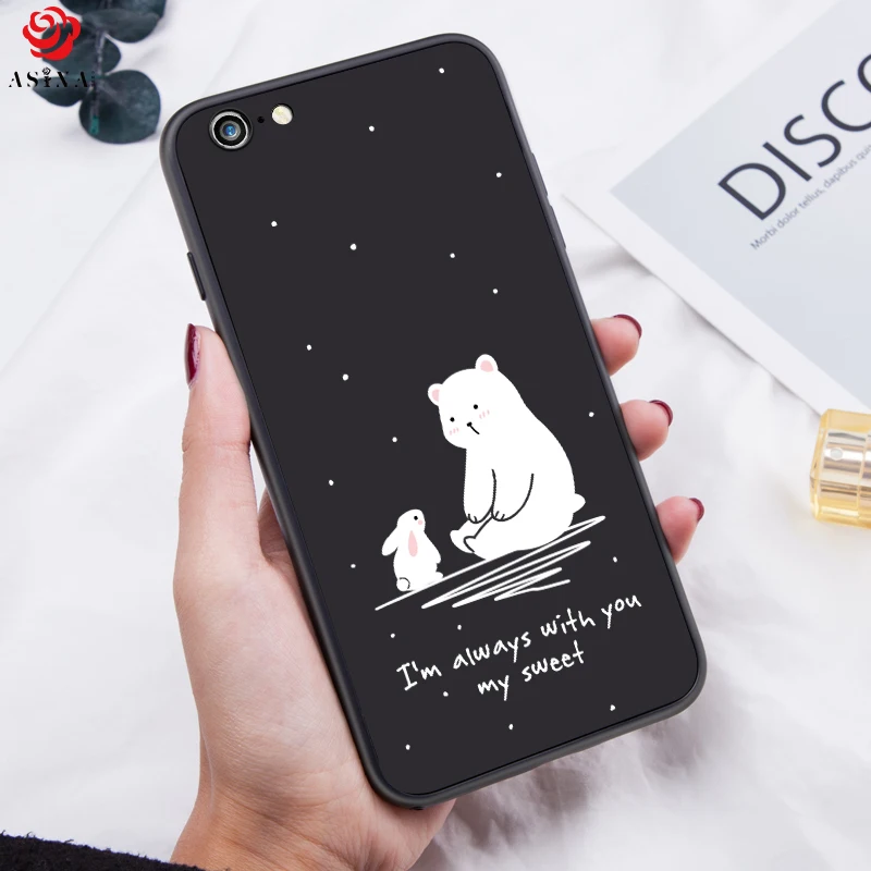 360 Drgee Full Cover For iPhone 7 Plus Case Silicone Cute Animal 360 Protection Cartoon For iPhone 6 7 8 Plus X Case Cat