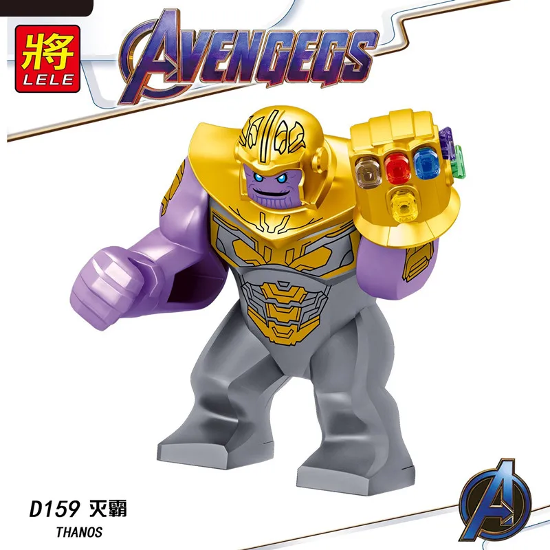 

10pcs D159 Thanos With Gauntlet Big Avengers hulk Scarlet Witch Banner Hulk Building Blocks Children Toys Gift
