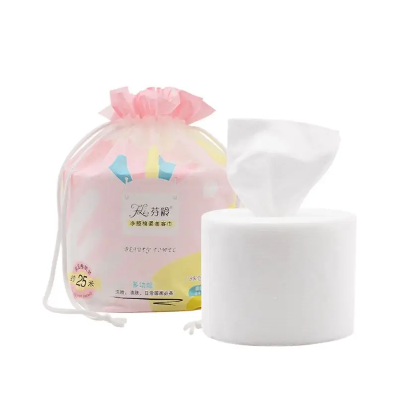 

25m One Roll Disposable Cleaning Face Towel Cotton Soft Beauty Towel Skin Care Tool White Facial Tissue