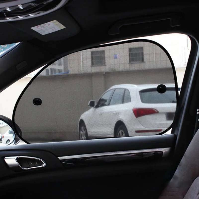 65*38 см 2 шт черный Автомобильный солнцезащитный козырек боковая Солнцезащитная шторка крышка сетчатый козырек экран Солнечная защита от ультрафиолетового излучения защита для окна автомобиля