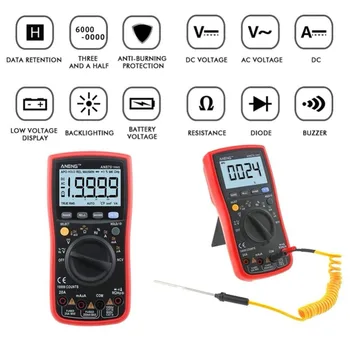 

ANENG AN870 Auto Range Digital Precision Multimeter 19999 Counts True-RMS NCV Ohmmeter AC/DC Voltage Ammeter Transistor Tester