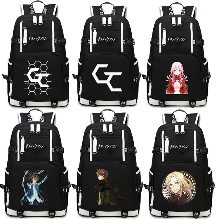 Рюкзак с аниме Guilty Crown Yuzuriha Inori shu ouma Холщовая Сумка школьный ранец дорожные сумки |