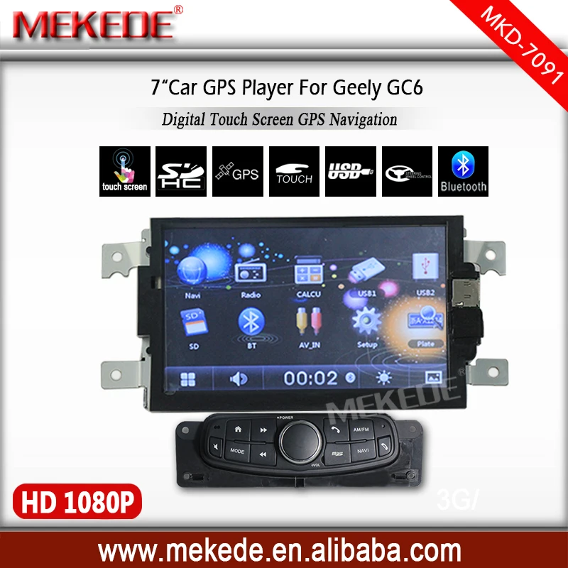 

7inch HD car audio system for Geely GC6 free shipping free 8G map card supprt gps navigator radio ipod bluetooth phone