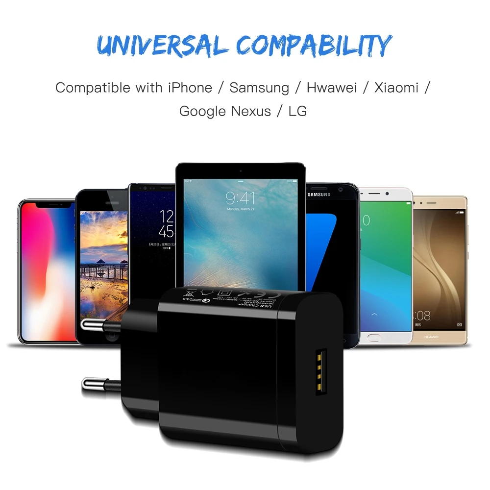 USB адаптер для быстрой зарядки 5 В/2 А Тип C EU Samsung Galaxy S8 s9 Letv Leeco Le Max 2/Pro/3/S3 Nubia Z17