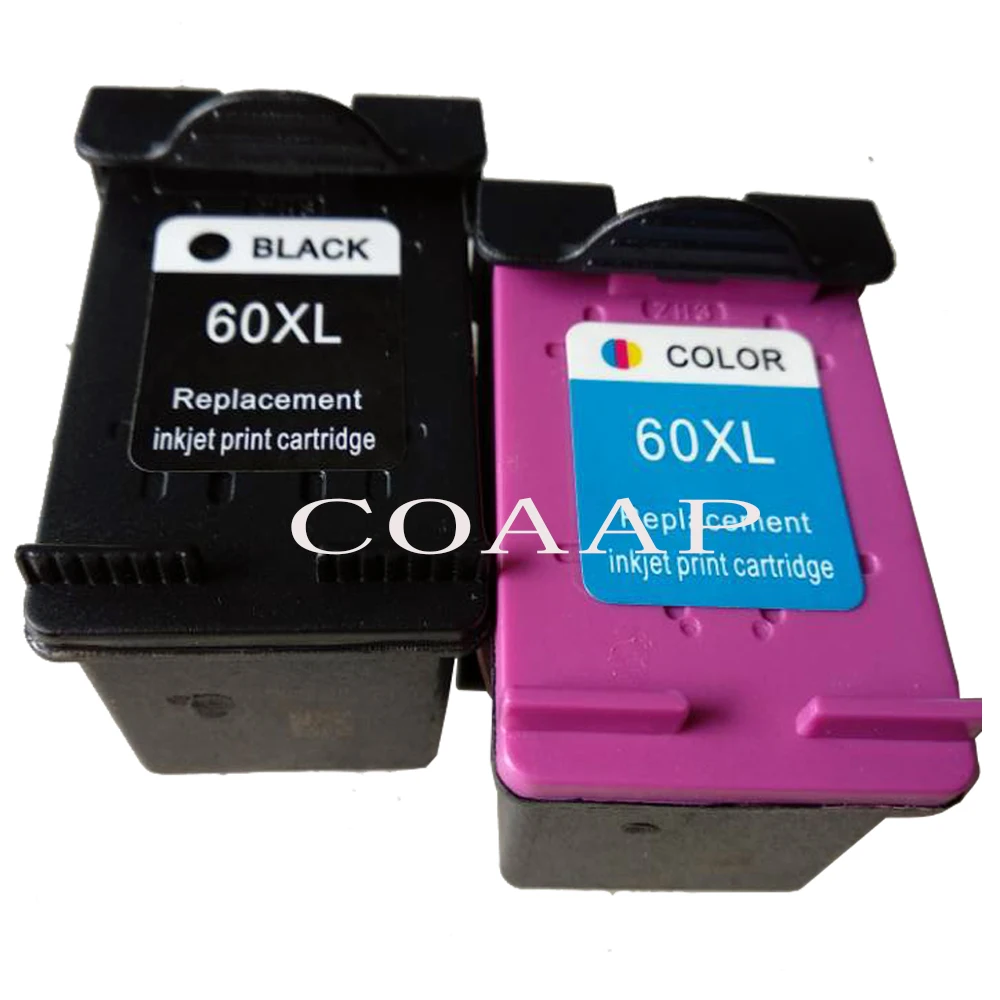 2x Replacement Ink Cartridge For Hp 60 60xl For Deskjet F4440 F4480 F4435 F4580 4500 5500 D110a D5560 F2430 Envy120 Printer - Ink - AliExpress