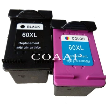 

2x Replacement ink Cartridge for HP 60 60XL for Deskjet F4440 F4480 F4435 F4580 4500 5500 D110A D5560 F2430 ENVY120 Printer