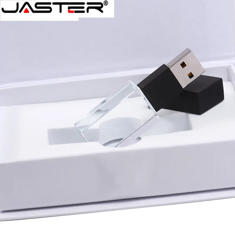 JASTER логотип Кристалл Usb 2,0 флэш-накопитель с подарочной коробкой 2 ГБ 4 ГБ 8 ГБ 16 ГБ 32 ГБ 64 ГБ(более 10 шт бесплатный логотип