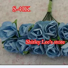 144 пучков = 1728 шт маленькая бумажная Роза в синем цвете, ремесленные принадлежности, для скрапбукинга, изготовления карт( по EMS