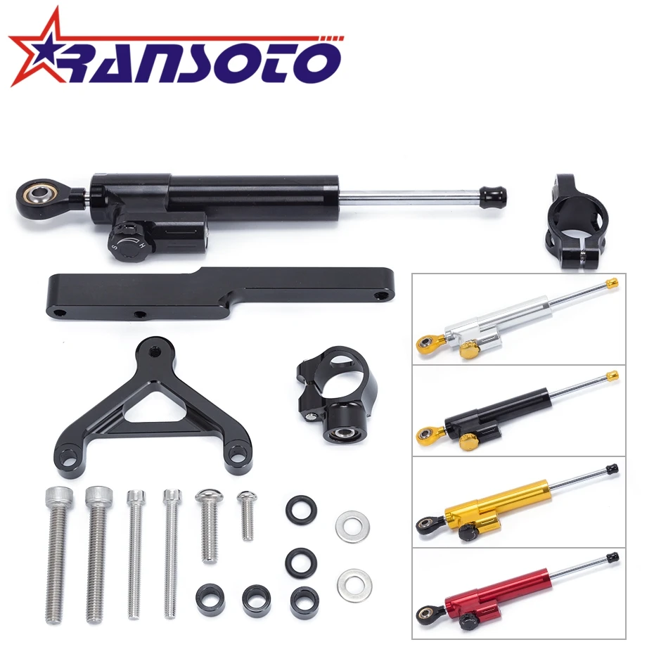 

RANSOTO Motorcycle Steering Damper Stabilizerlinear Linear Stabilizer Bracket kit For HONDA CB1000R CB 1000R 2008-2016
