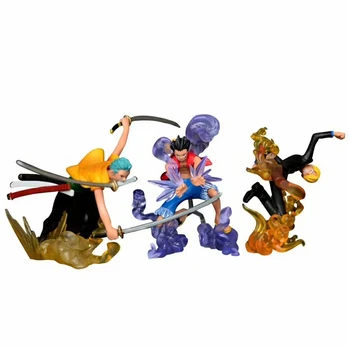 

Anime One Piece Roronoa Zoro Vinsmoke Sanji Monkey D Luffy PVC Action Figure Collectible Model Kids Toys Doll