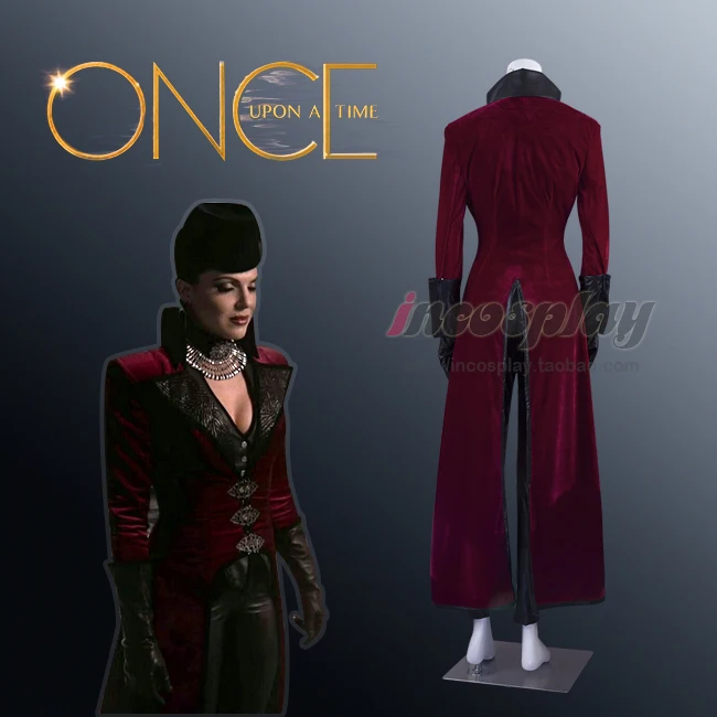 Once Upon a Time злая королева Регина Косплей Костюм Хэллоуин костюм на заказ