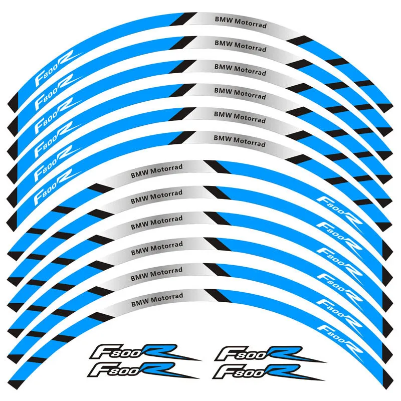 Новинка, высокое качество, 12 шт., подходят для мотоцикла, колеса, стикер, полоса, светоотражающий обод для BMW F800R
