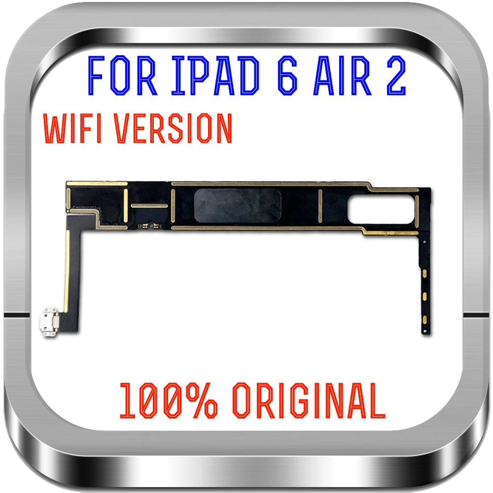 

Rom 16/32/64/128 GB Motherboard For ipad 6 Air 2 Wifi Version Unlocked logic boards without touch id mainboard with chips A1566