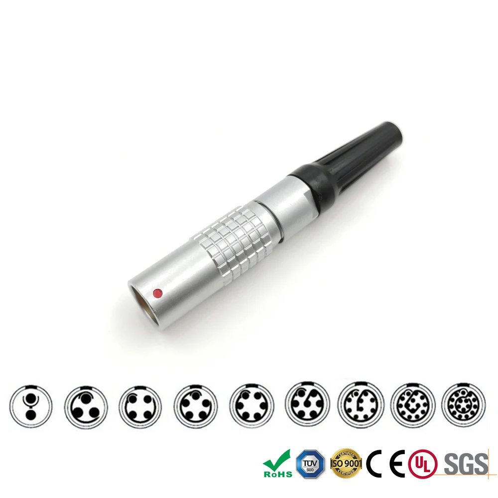 PHG 1B Серия 2 3 4 5 6 7 8 10 14 16 контактный разъем прямой металлический круговой Push pull