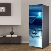 Seastar на пляж самоклеющейся посудомоечная машина холодильник замораживание Стикеры детский искусство дверь холодильника обои-покрытие