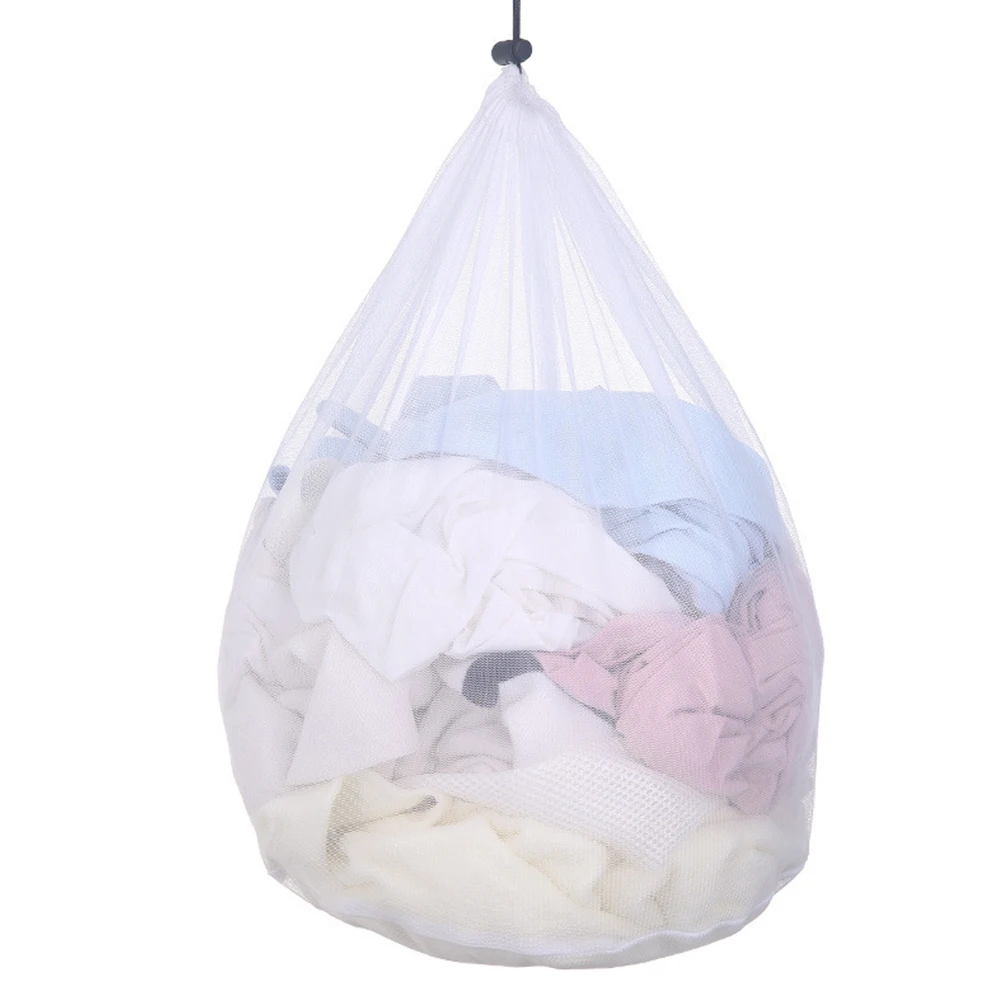 2 шт мешок для стирки многоразовые сетки большой емкости Drawstring мешки вещи мешок для стирки мешок для рубашки брюки свитера Одежда