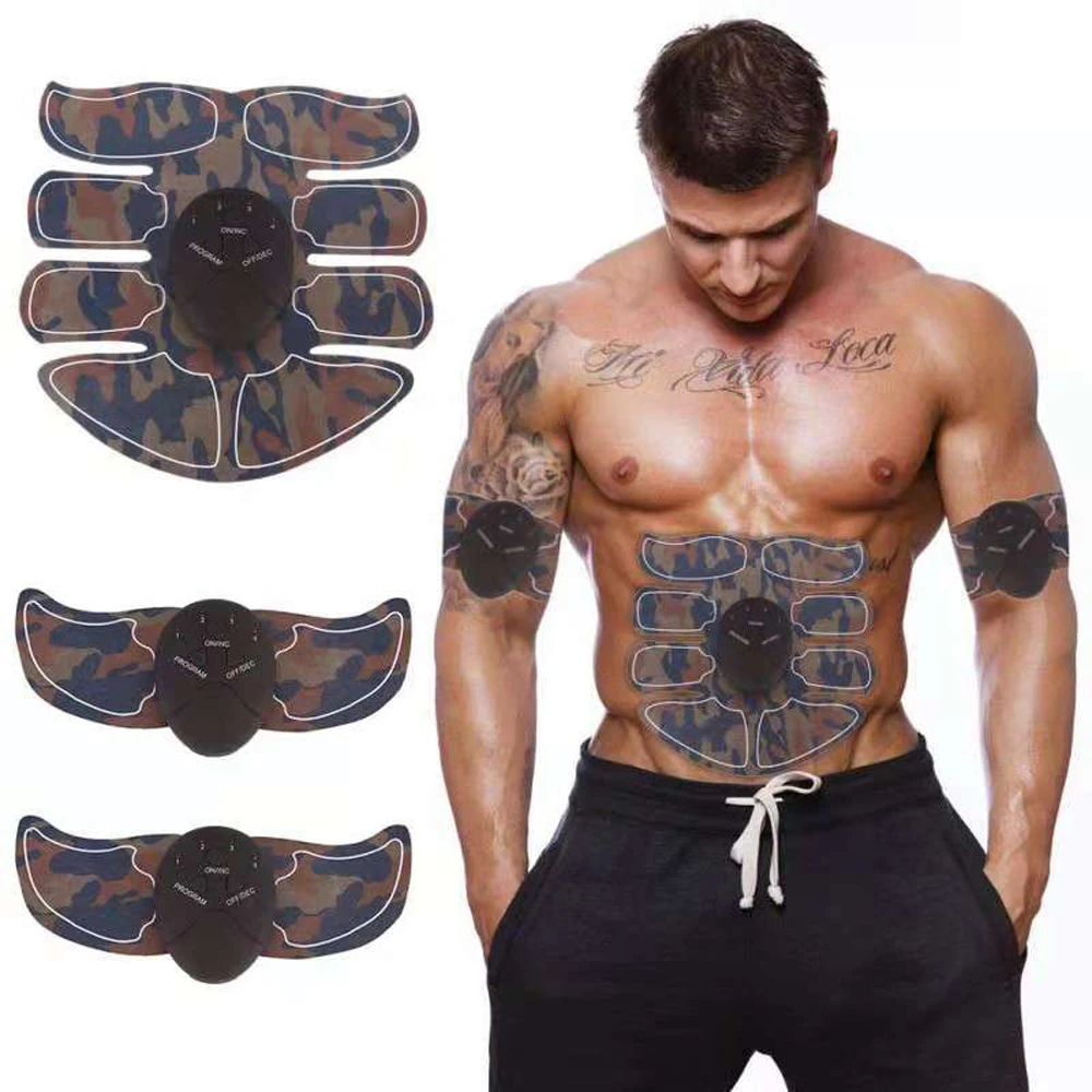 

Abdominal Pad Camouflage Muscle Trainer Electronic Muscle Exerciser Machine Fitness Toner Belly Leg Arm Exercise Toning Gear