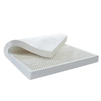 

10CM Thickness Midium Soft Seven Zone Ventilated Mold 100% Natural Latex Mattress Topper With White Inner Cover Bed Mattress