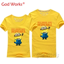 Minions t shirt Stuart tee Top lovers clothes t shirt Solid Tees carton Miss Minions Kevin