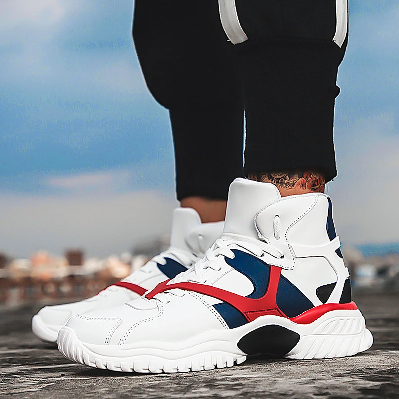 

Man Sneakers Outdoor Winter Running Shoes Men Sports Sneraker Brand Large Size Height Increasing Walking high top Shoes Trend