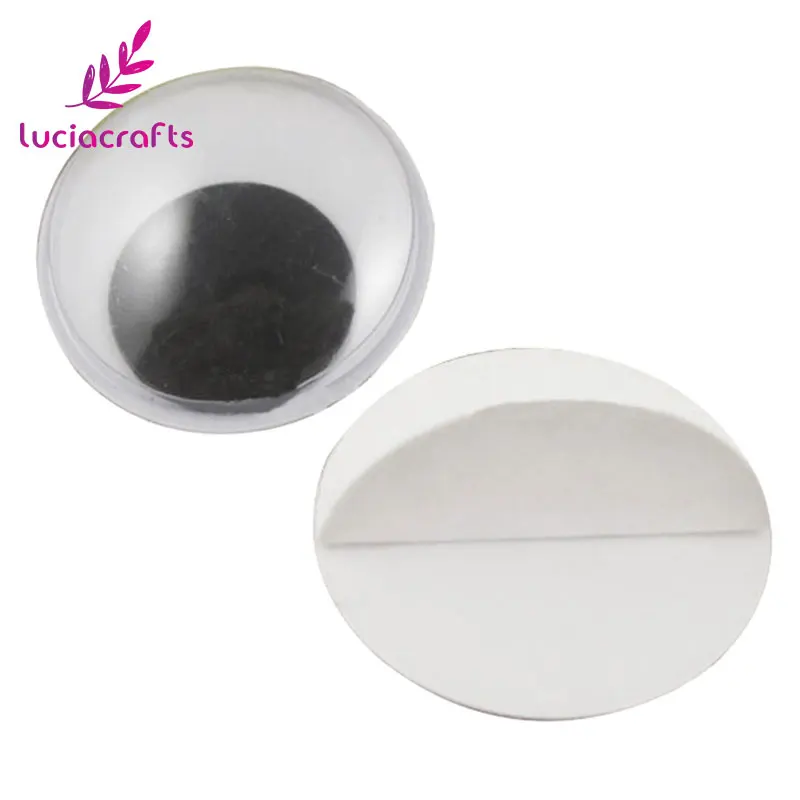 Lucia crafts 20 мм 1000 шт./лот Самоклеющиеся пластиковые глаза для игрушек пластиковые глаза для кукол Wiggly Eyes DIY аксессуары для скрапбукинга K0812