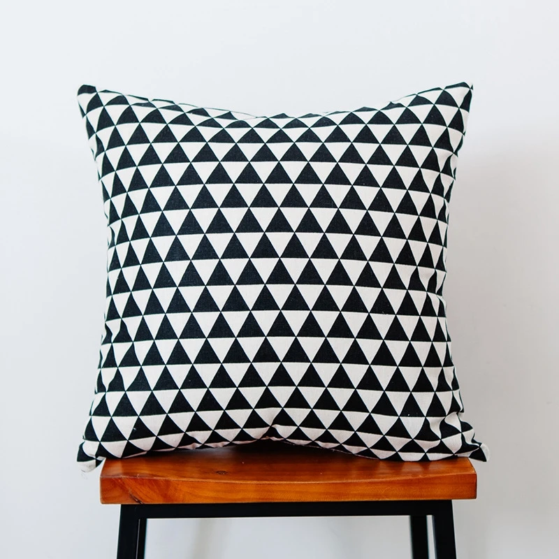 Наволочки для подушек в скандинавском стиле с полосатым принтом, декор для домашнего стула, дивана, Рождественская наволочка для подушек, геометрические простые квадратные подушки