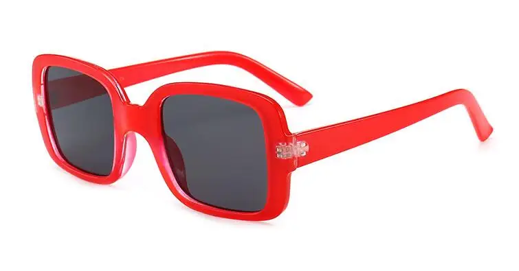 Черные Квадратные Солнцезащитные очки Винтажные Солнцезащитные очки для женщин Роскошные брендовые дизайнерские сексуальные белые золотые солнцезащитные очки женские зеркальные очки SH162 - Цвет линз: C2 red gray