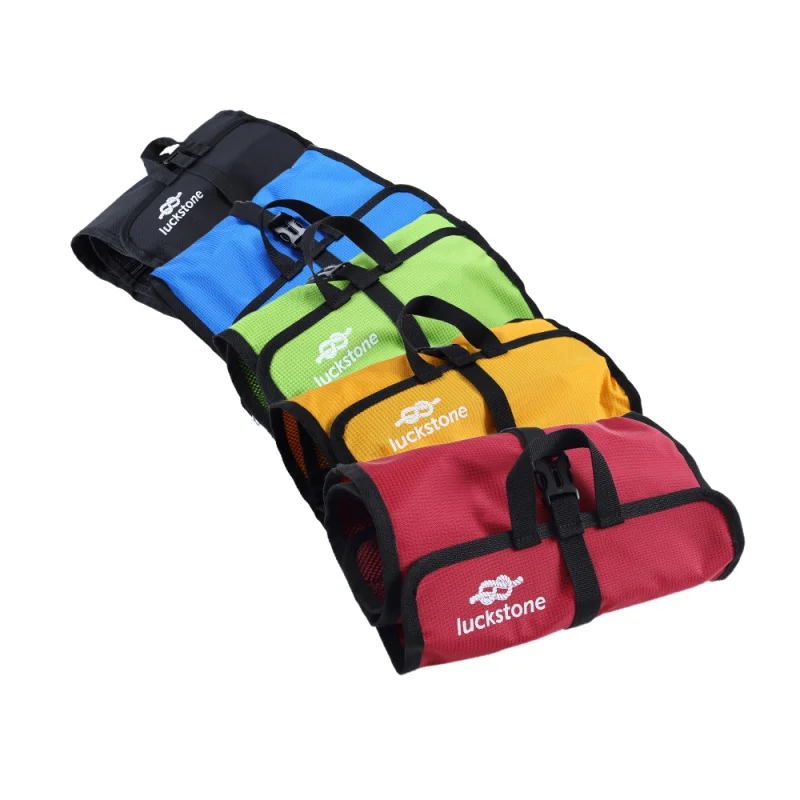 Висячая сумка для хранения на открытом воздухе 420D ткань Оксфорд Легкая Складная молния сетки мешки с веревкой для льда скалолазание крюк