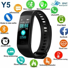 Bluetooth умный Браслет цветной экран Y5 Smartband монитор сердечного ритма измерения артериального давления для мужчин t фитнес-трекер Смарт-часы для мужчин