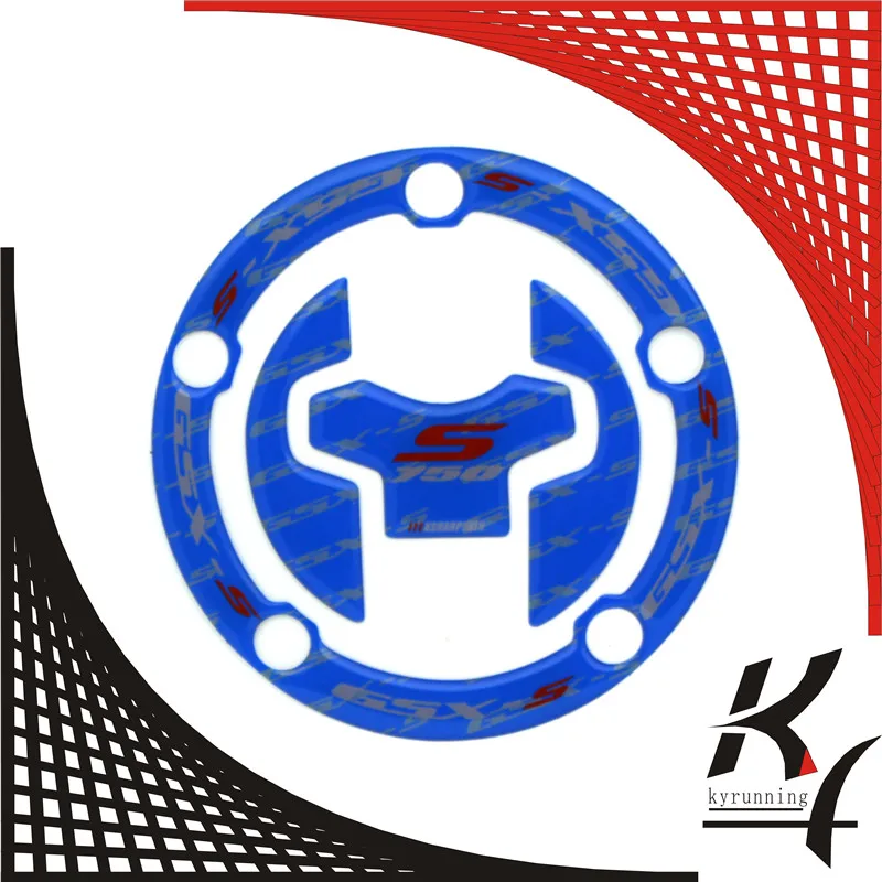 Kyrunning 3D ADESIVI Стикеры Наклейка эмблемы защита танка Pad Cas Кепки ПОДХОДИТ SUZUKI GSXS750 GSX S750 18-19 - Цвет: GSXS750-blue-02