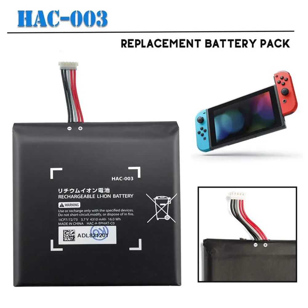 3,7 V 4310mAh литий-ионная аккумуляторная батарея, зарядное устройство, замена батареи для пульта переключателя rend Nitendo