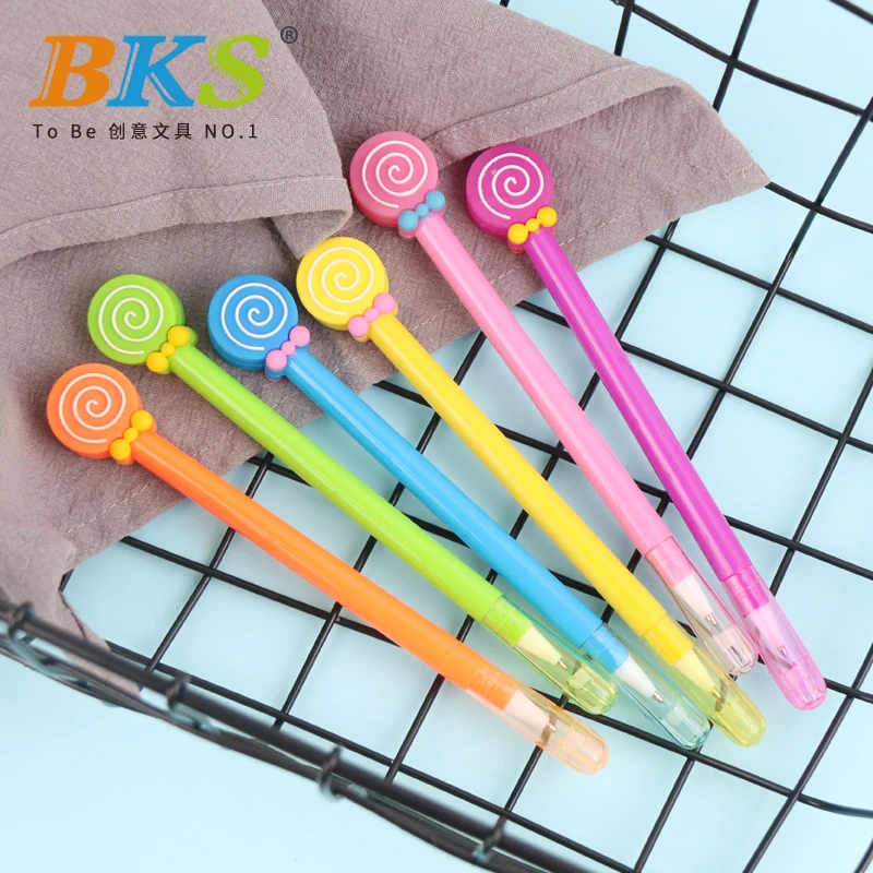 

12Pcs/lot 2018 Promotional creative lovely Students use Cute lollipop ballpoint pen