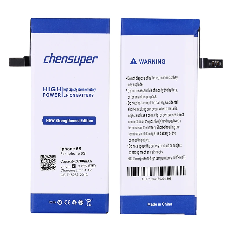 Chensuper Высокое качество новейший 3700 mAh аккумулятор высокой емкости для iphone 6s 4,7 дюймов для iphone 6s