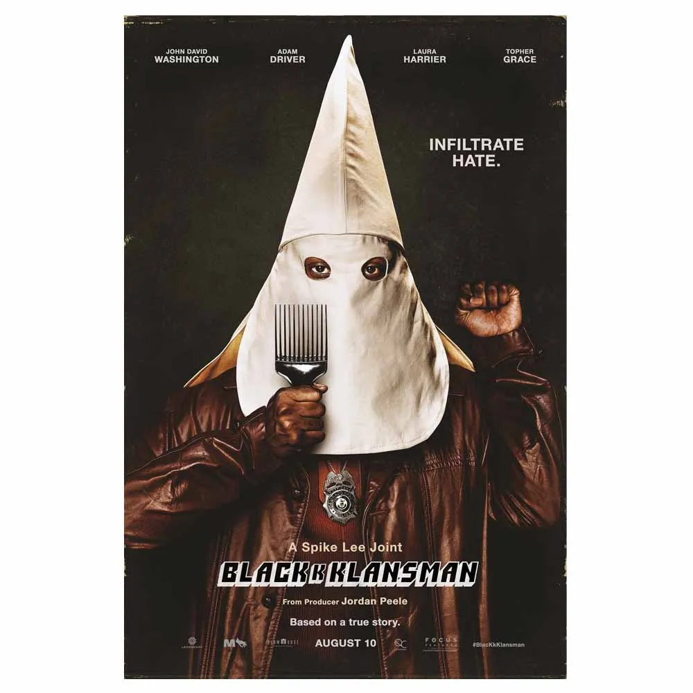 

2018 New BlacKkKlansman Comedy Movie Art Silk Fabric Poster Prints 24x36 32x48 Inch Wall Pictures Home Room Decoration